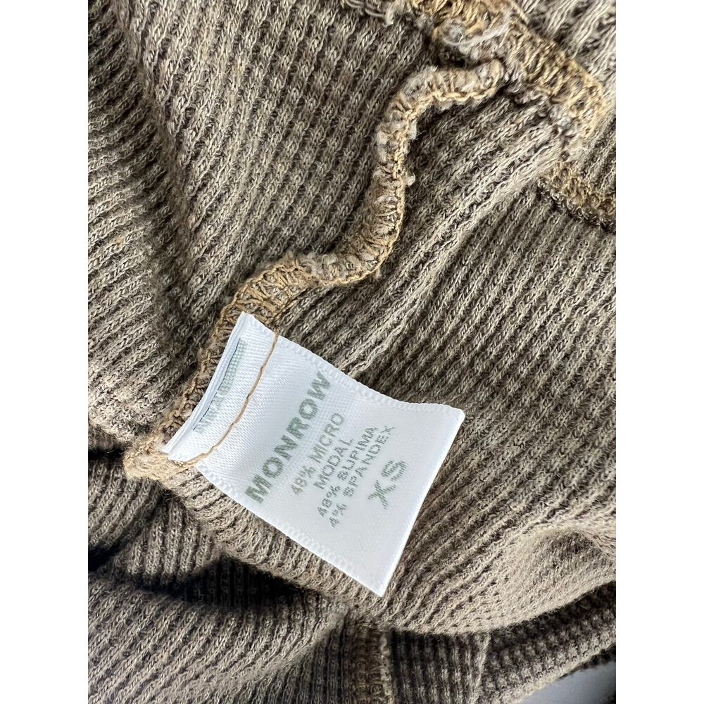 Monrow Baby Thermal Double Layer Cardi Top in Stone Green - Picture 11 of 11
